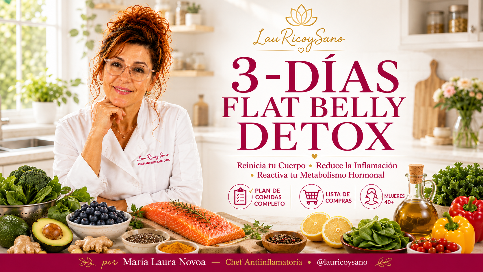Detox Flat Belly 3 Días — Reset Antiinflamatorio para Mujeres de 40+